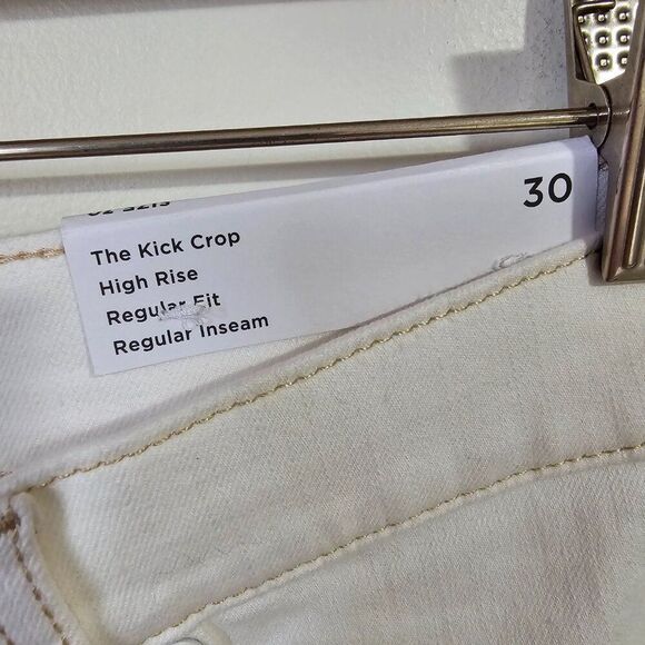 NWT LOFT WHITE/CREAM THE KICK CROP HIGH RISE PANT SIZE 30 - Picture 9 of 15